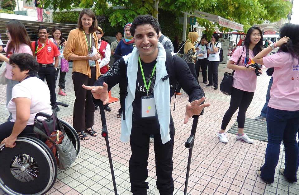 Disabled Tourist Guide in town